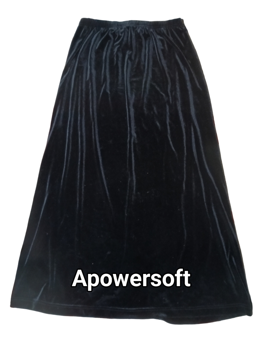 Classic Black Velvet Maxi Skirt